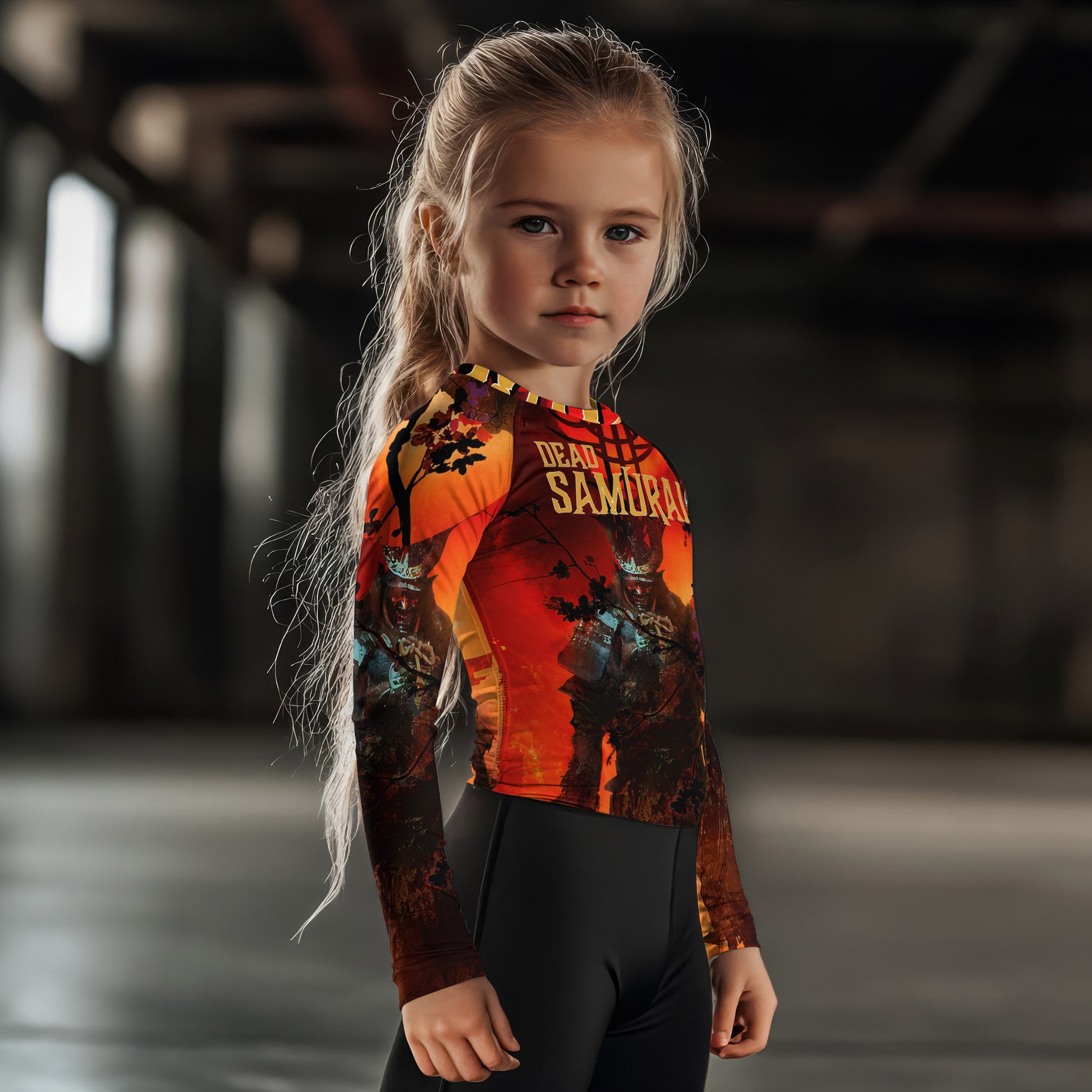 Dead Samurai Warrior Kids Rash Guard