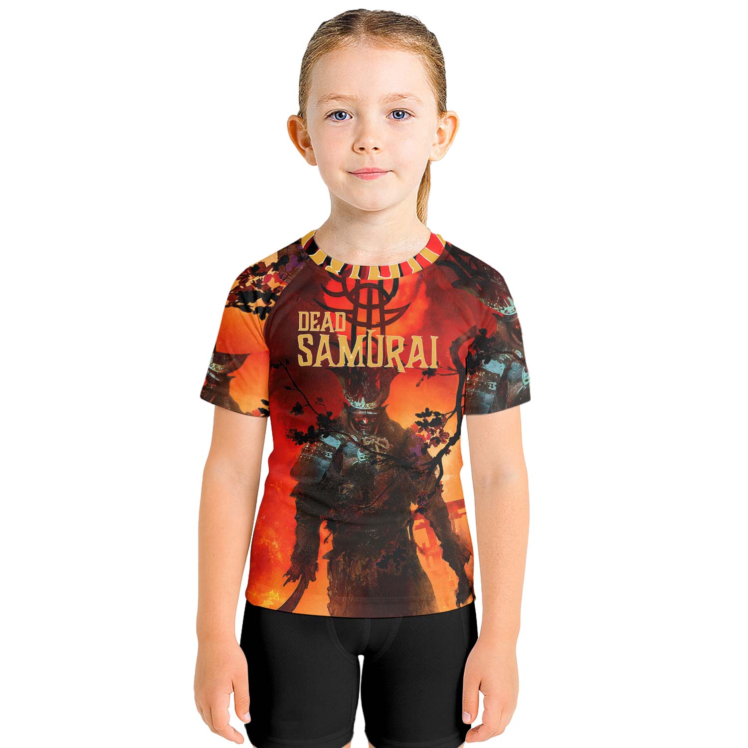 Dead Samurai Warrior Kids Rash Guard