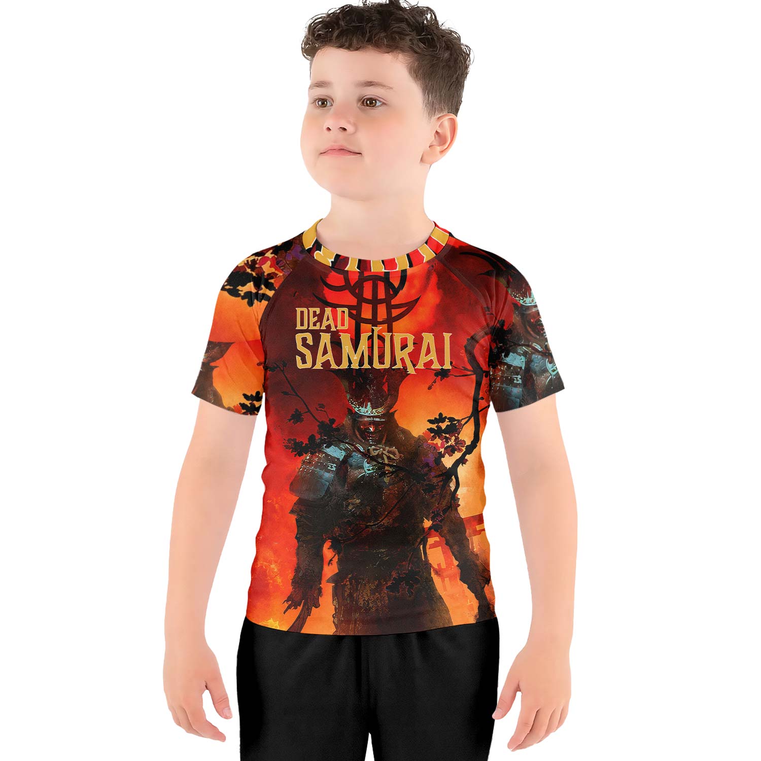 Dead Samurai Warrior Kids Rash Guard