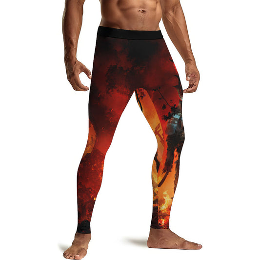 Dead Samurai Warrior Men's Compression Leggings