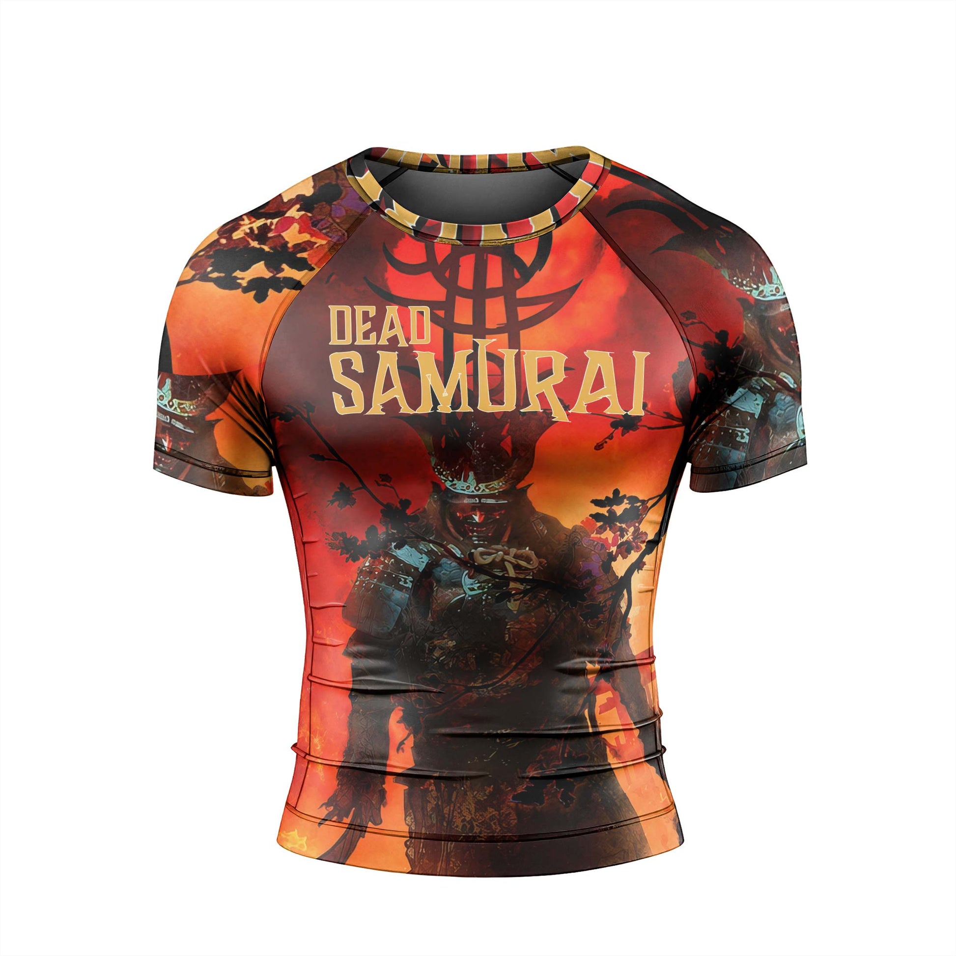 Dead Samurai Warrior Men's Short Sleeve Rash Guard