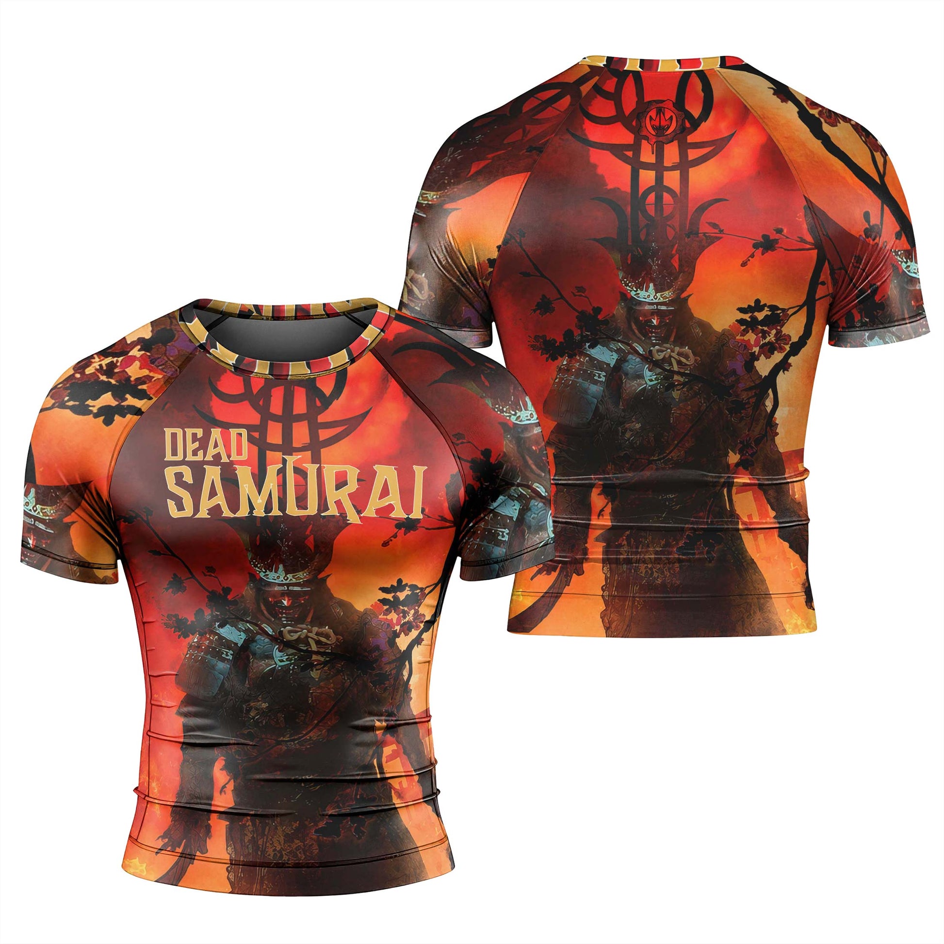 Dead Samurai Warrior Men's Short Sleeve Rash Guard