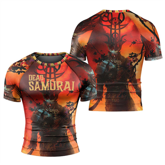 Dead Samurai Warrior Men's Short Sleeve Rash Guard