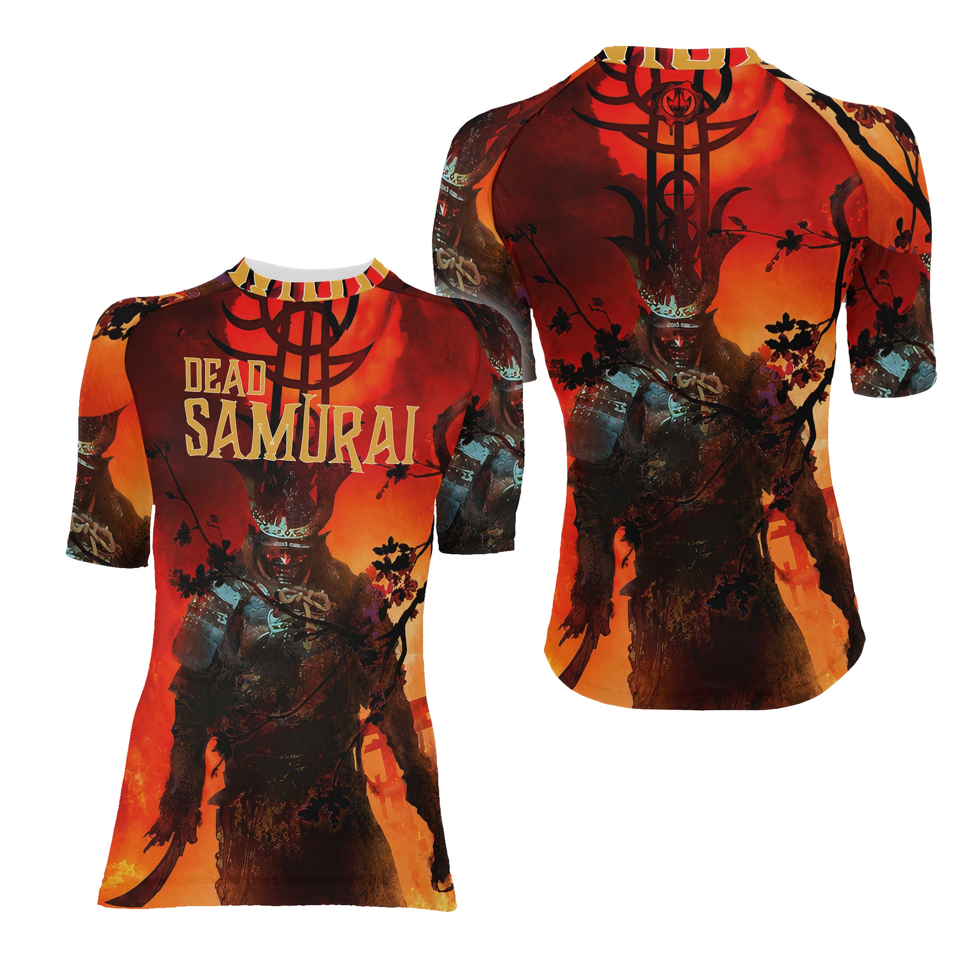 Dead Samurai Warrior Women's Short Sleeve Rash Guard