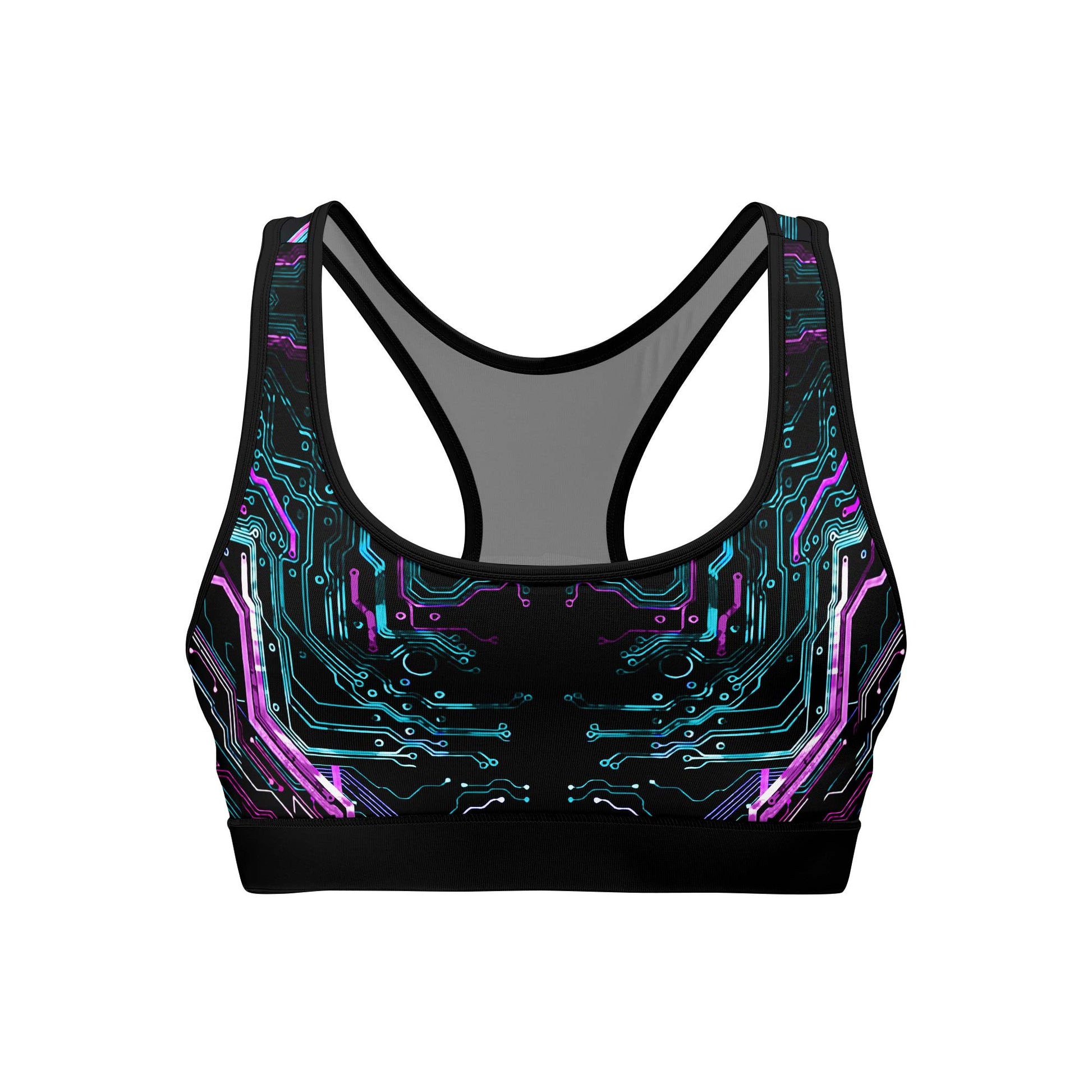 Deadly Glowing Circuit Women's Sports Bra