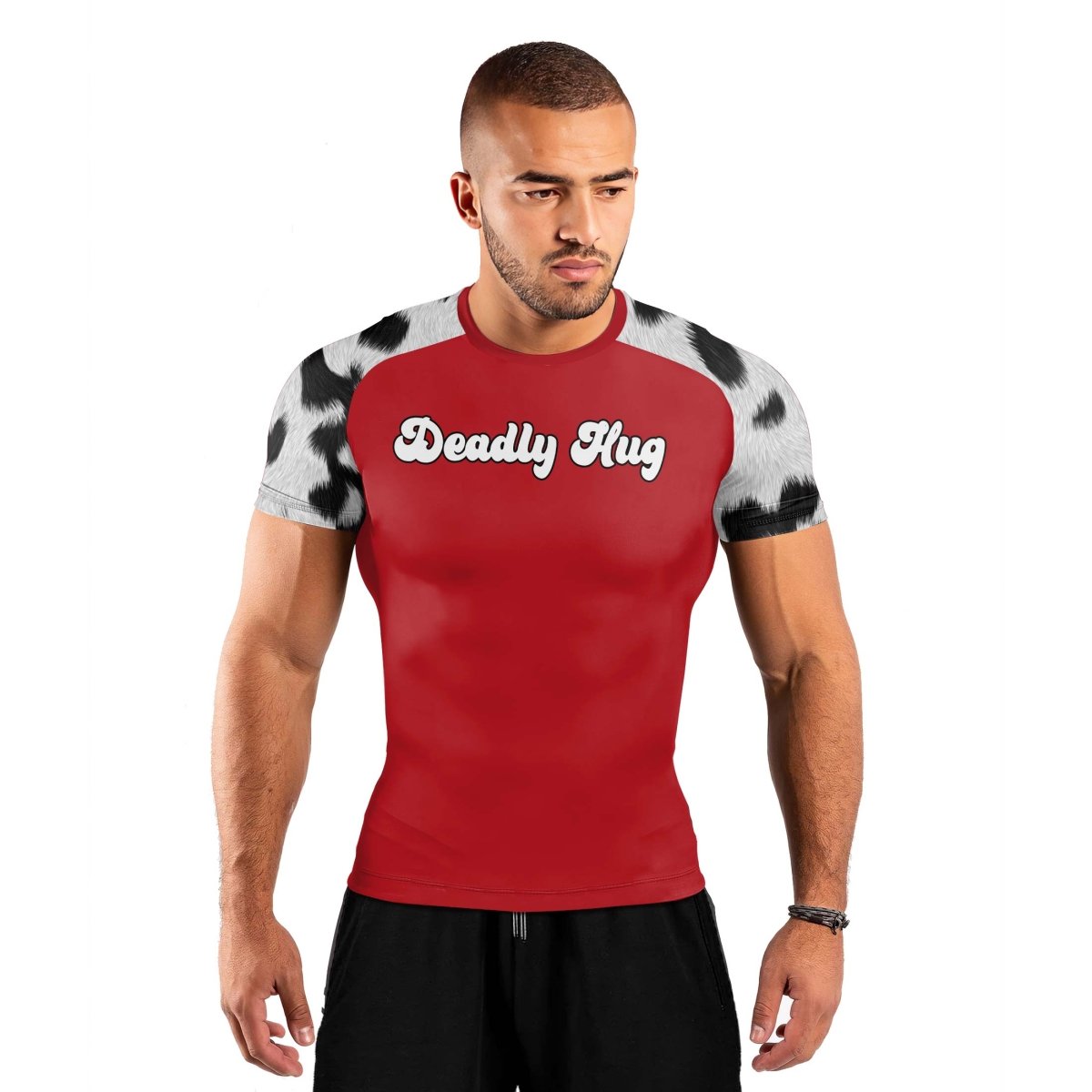 Deadly Hug Men's Short Sleeve Rash Guard - BattleFitGear