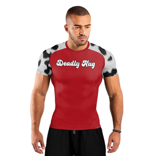 Deadly Hug Men's Short Sleeve Rash Guard - BattleFitGear