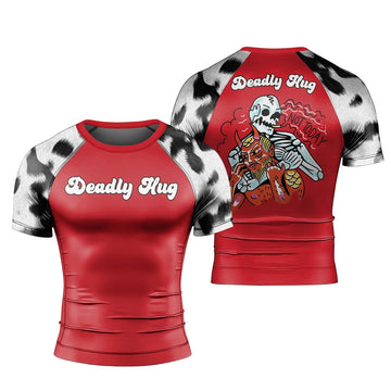 Deadly Hug Men's Short Sleeve Rash Guard - BattleFitGear