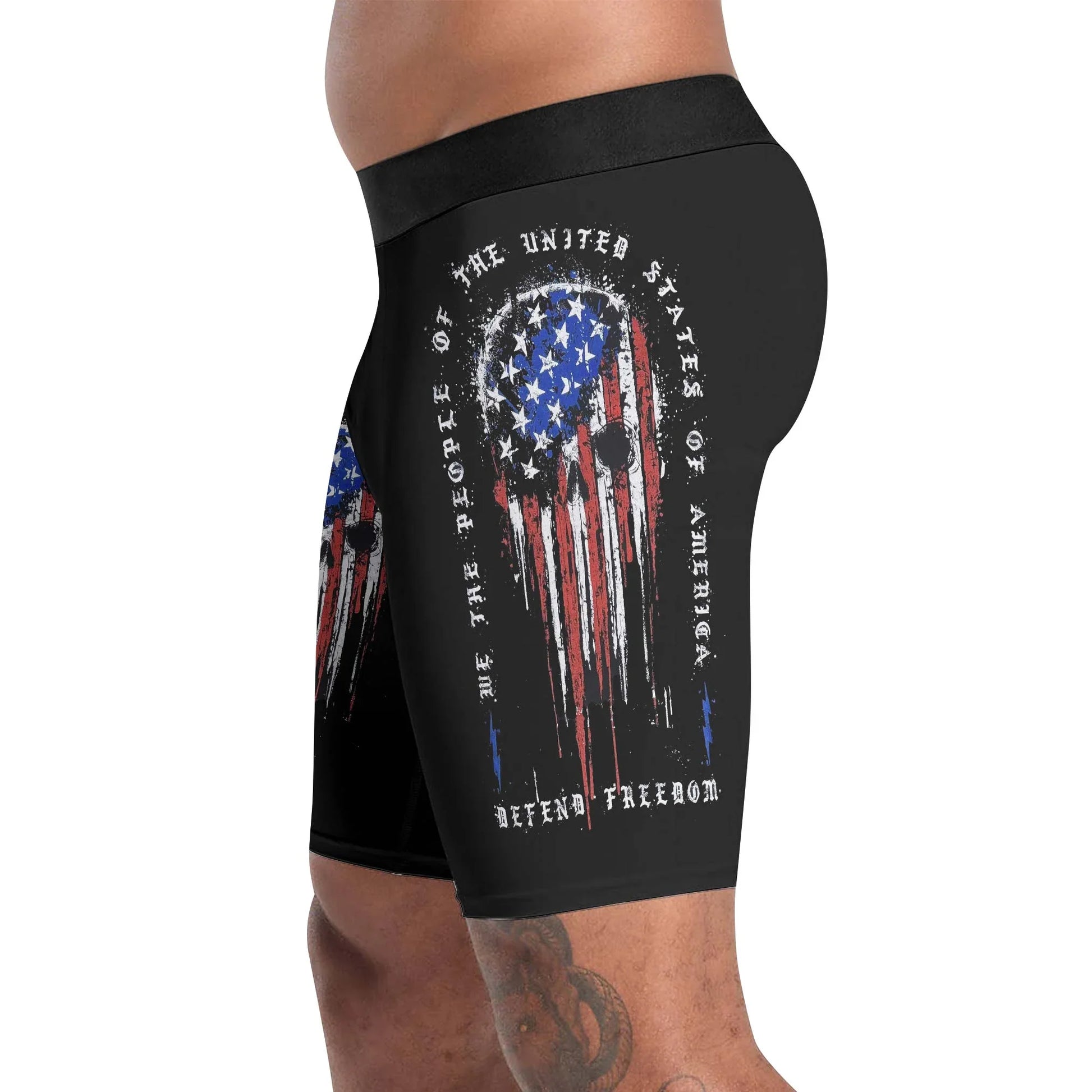 Defend Freedom Skull Compression Shorts