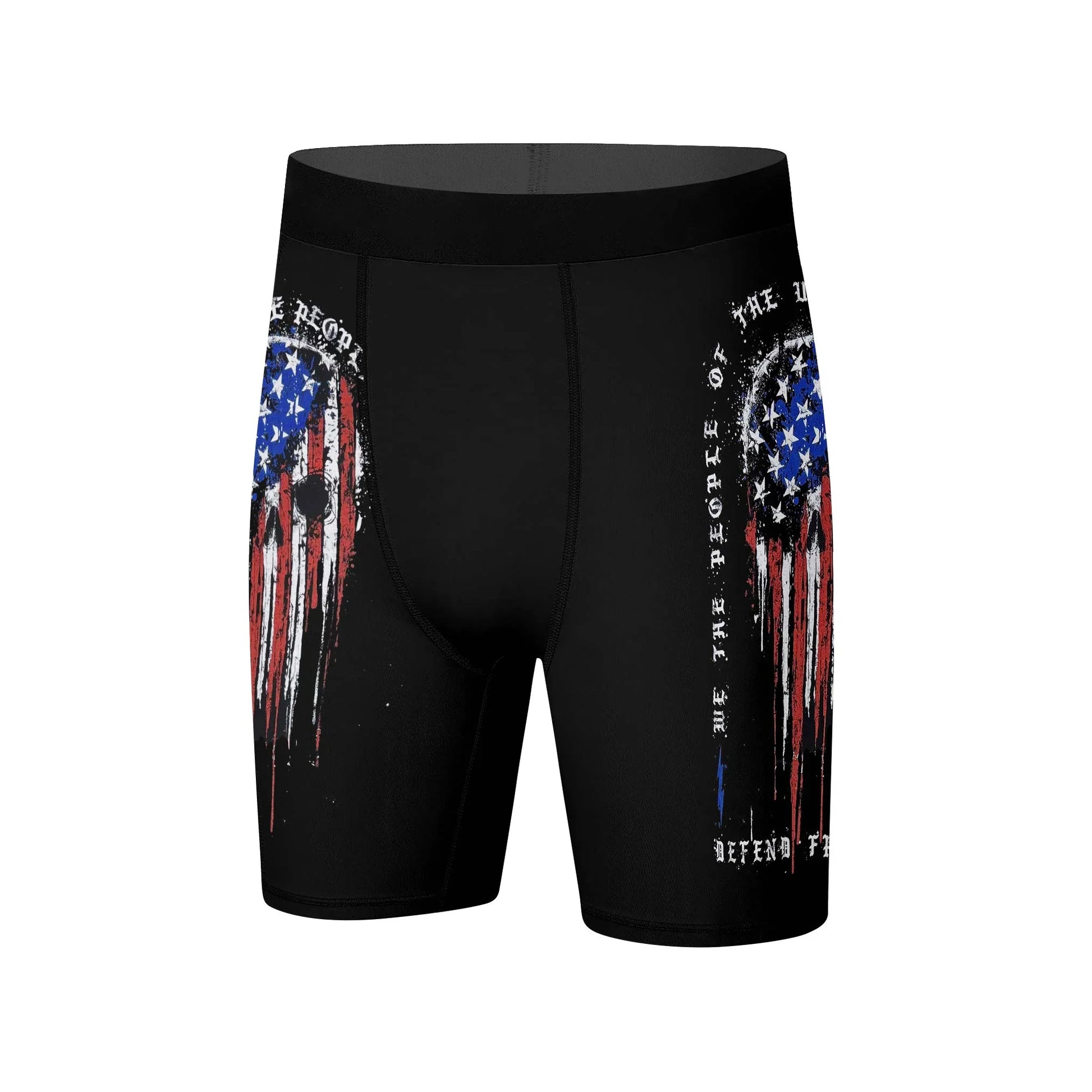 Defend Freedom Skull Compression Shorts
