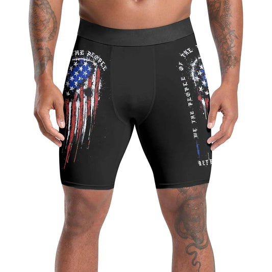 Defend Freedom Skull Compression Shorts
