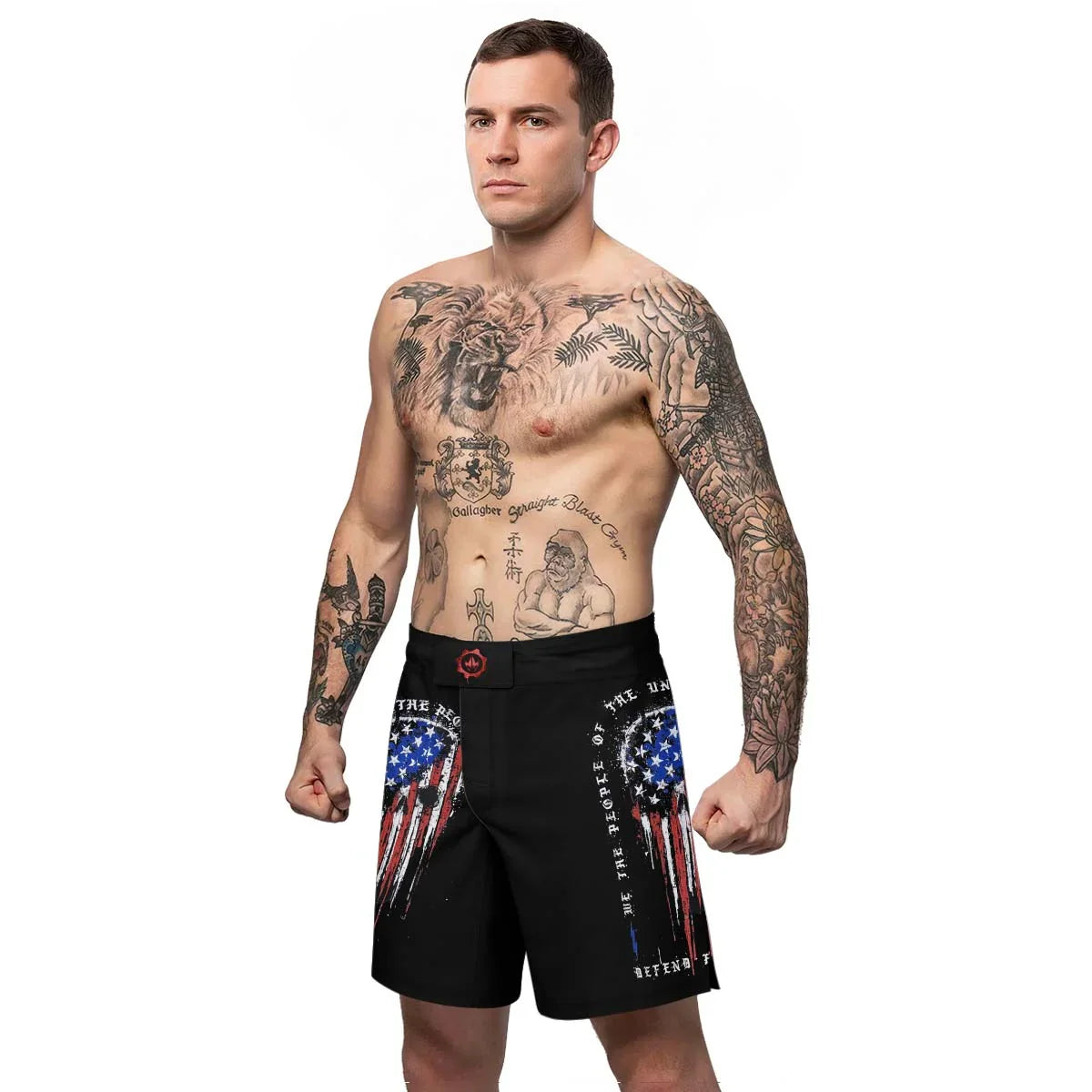Defend Freedom Skull Fight Shorts