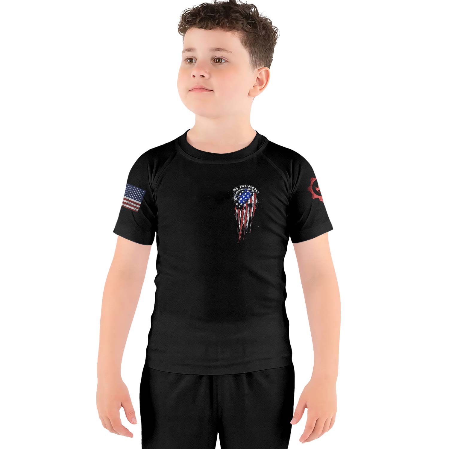 Defend Freedom Skull Kids Rash Guard