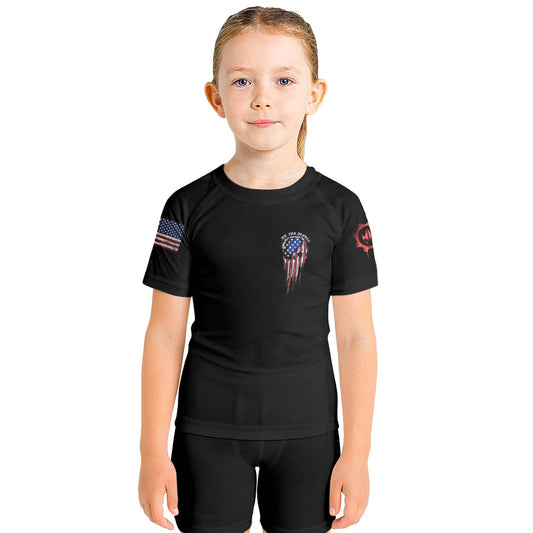 Defend Freedom Skull Kids Rash Guard