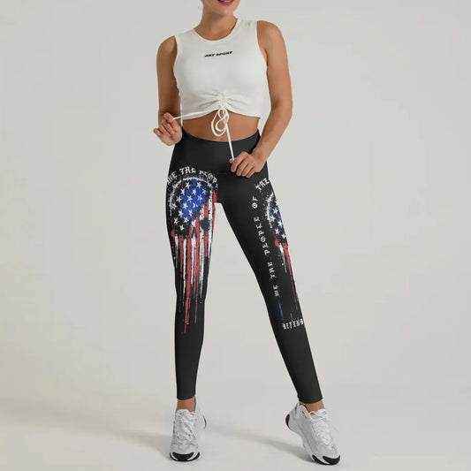 Defend Freedom Skull Leggings