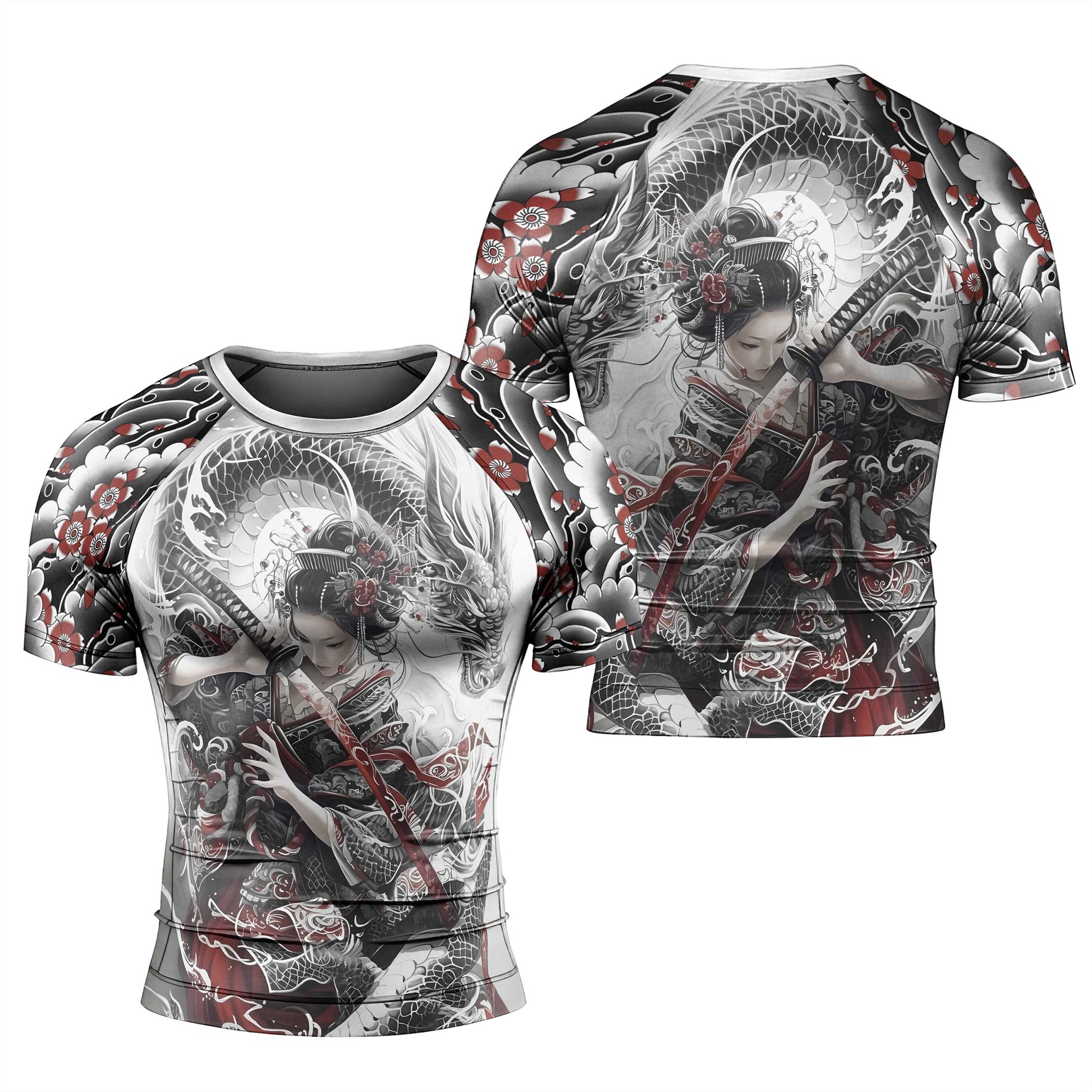 Dragon Geisha Men's Short Sleeve Rash Guard