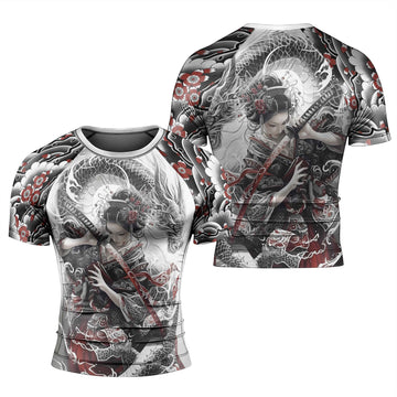 Dragon Geisha Men's Short Sleeve Rash Guard