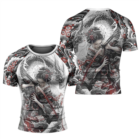 Dragon Geisha Men's Short Sleeve Rash Guard