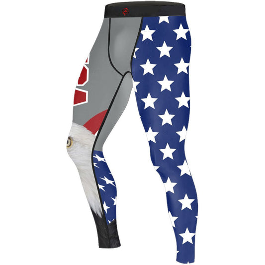 Eagle Symbol Of America Men's Compression Leggings - BattleFitGear