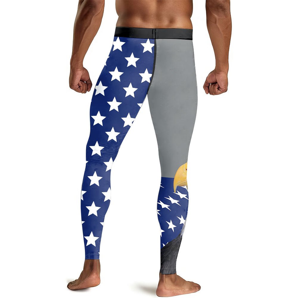 Eagle Symbol Of America Men's Compression Leggings - BattleFitGear