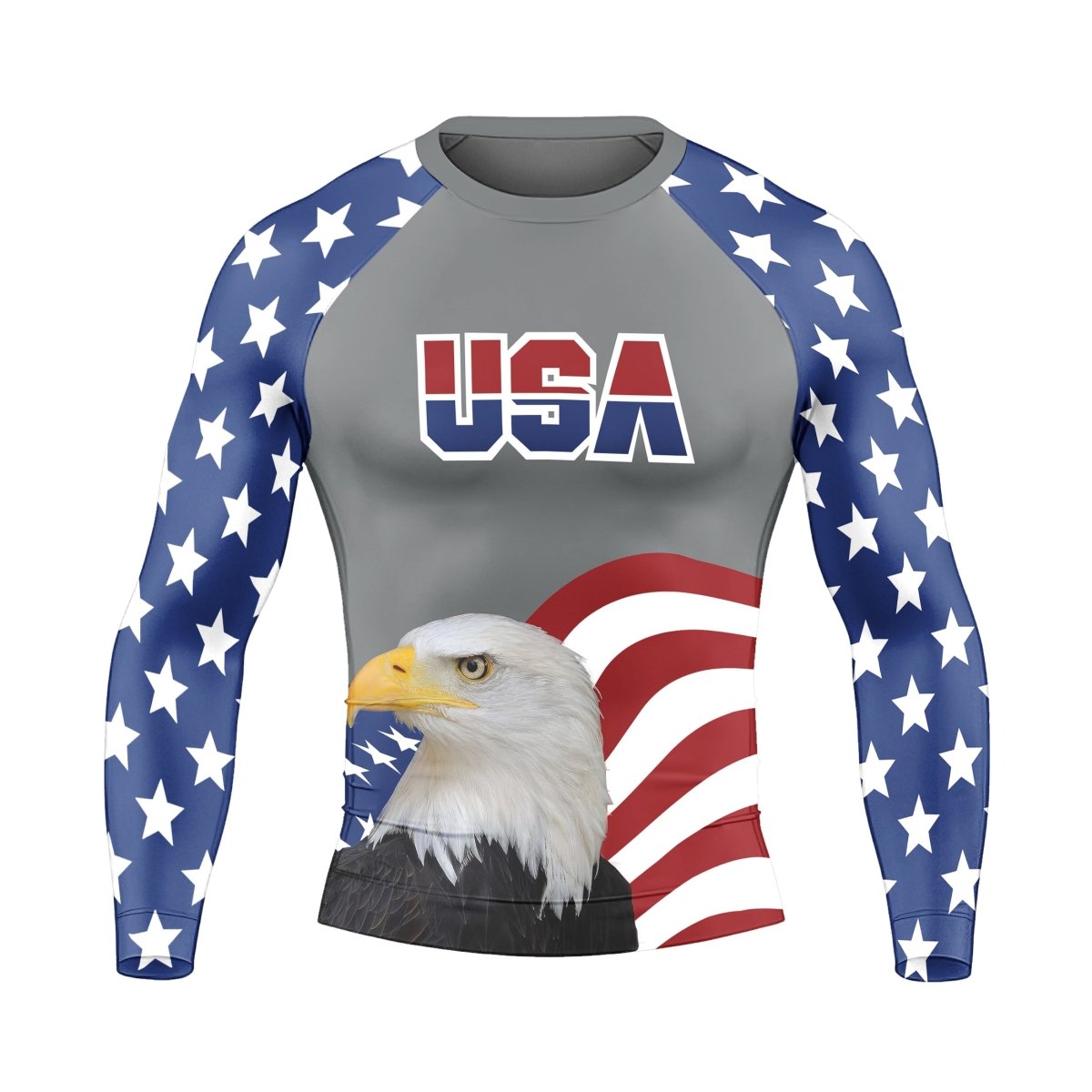 Eagle Symbol Of America Men's Long Sleeve Rash Guard - BattleFitGear