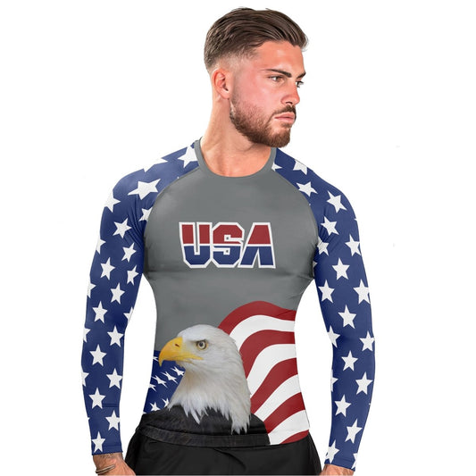 Eagle Symbol Of America Men's Long Sleeve Rash Guard - BattleFitGear