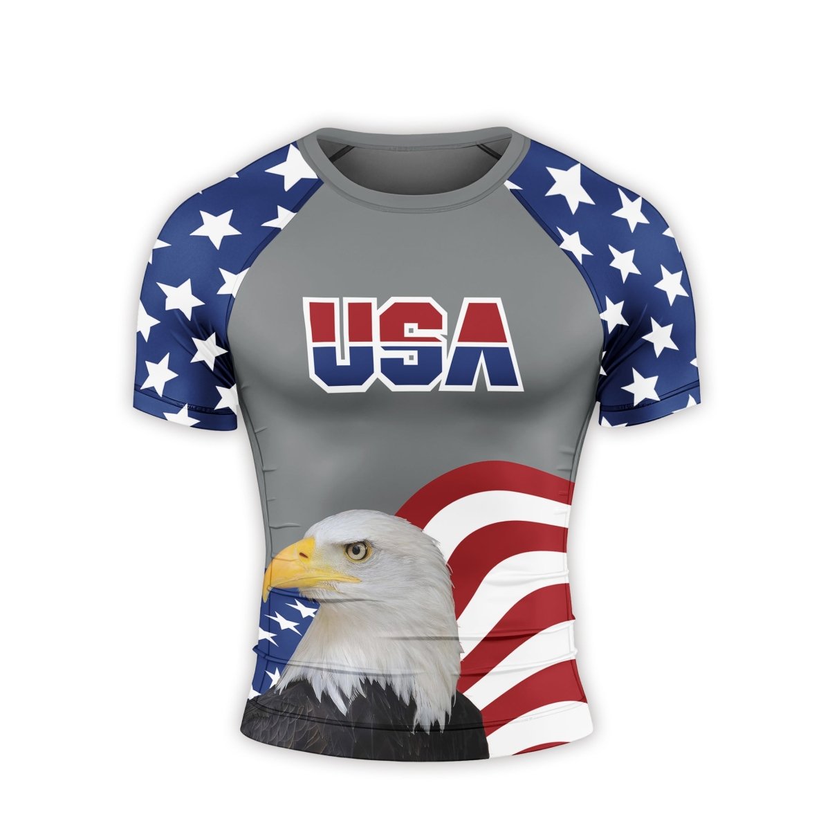 Eagle Symbol Of America Men's Short Sleeve Rash Guard - BattleFitGear