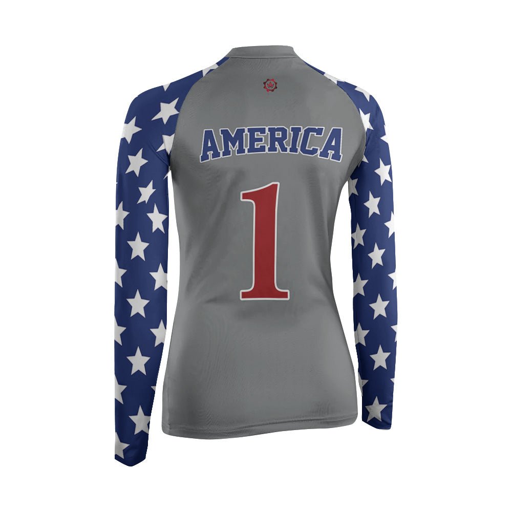 Eagle Symbol Of America Women's Long Sleeve Rash Guard - BattleFitGear