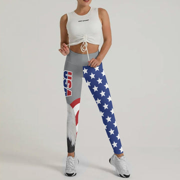 Eagle Symbol Of America Leggings - BattleFitGear