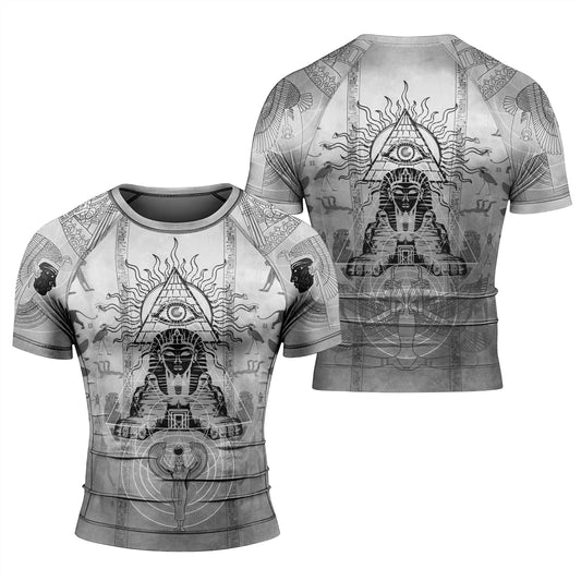 Egypt Mythology Sphinx Men's Short Sleeve Rash Guard
