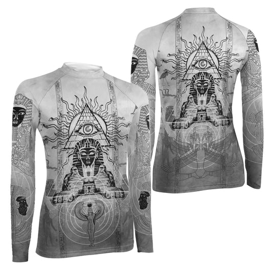 Egypt Mythology Sphinx Women's Long Sleeve Rash Guard