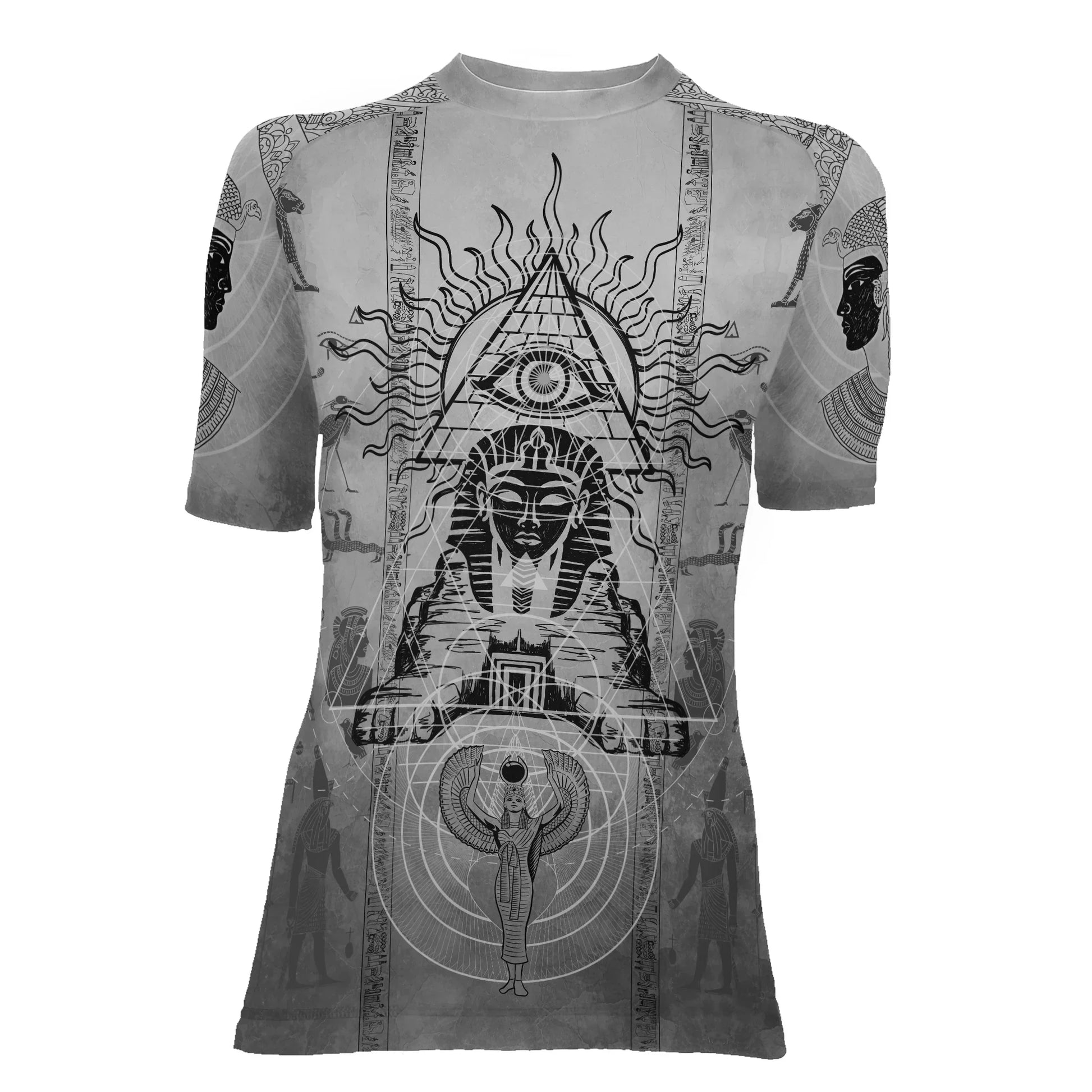 Egypt Mythology Sphinx Women's Short Sleeve Rash Guard