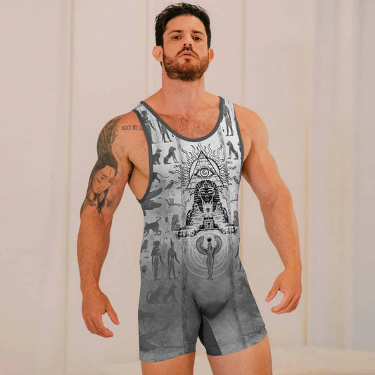 Egypt Mythology Sphinx Wrestling Singlets
