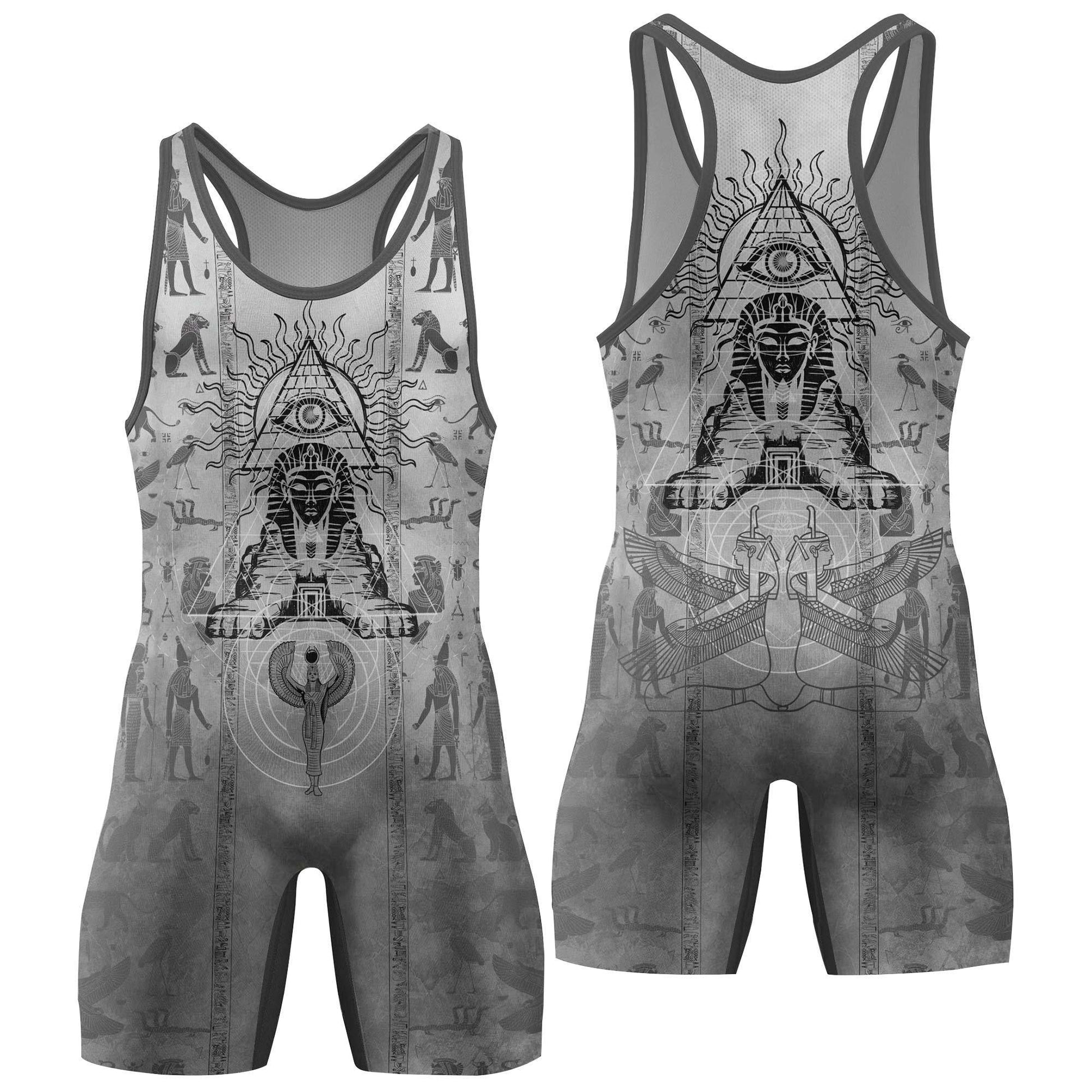 Egypt Mythology Sphinx Wrestling Singlets