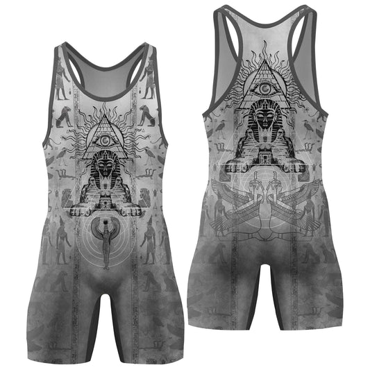 Egypt Mythology Sphinx Wrestling Singlets