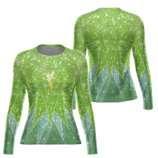 Fairy Tinker Bell Women's Long Sleeve Rash Guard - BattleFitGear