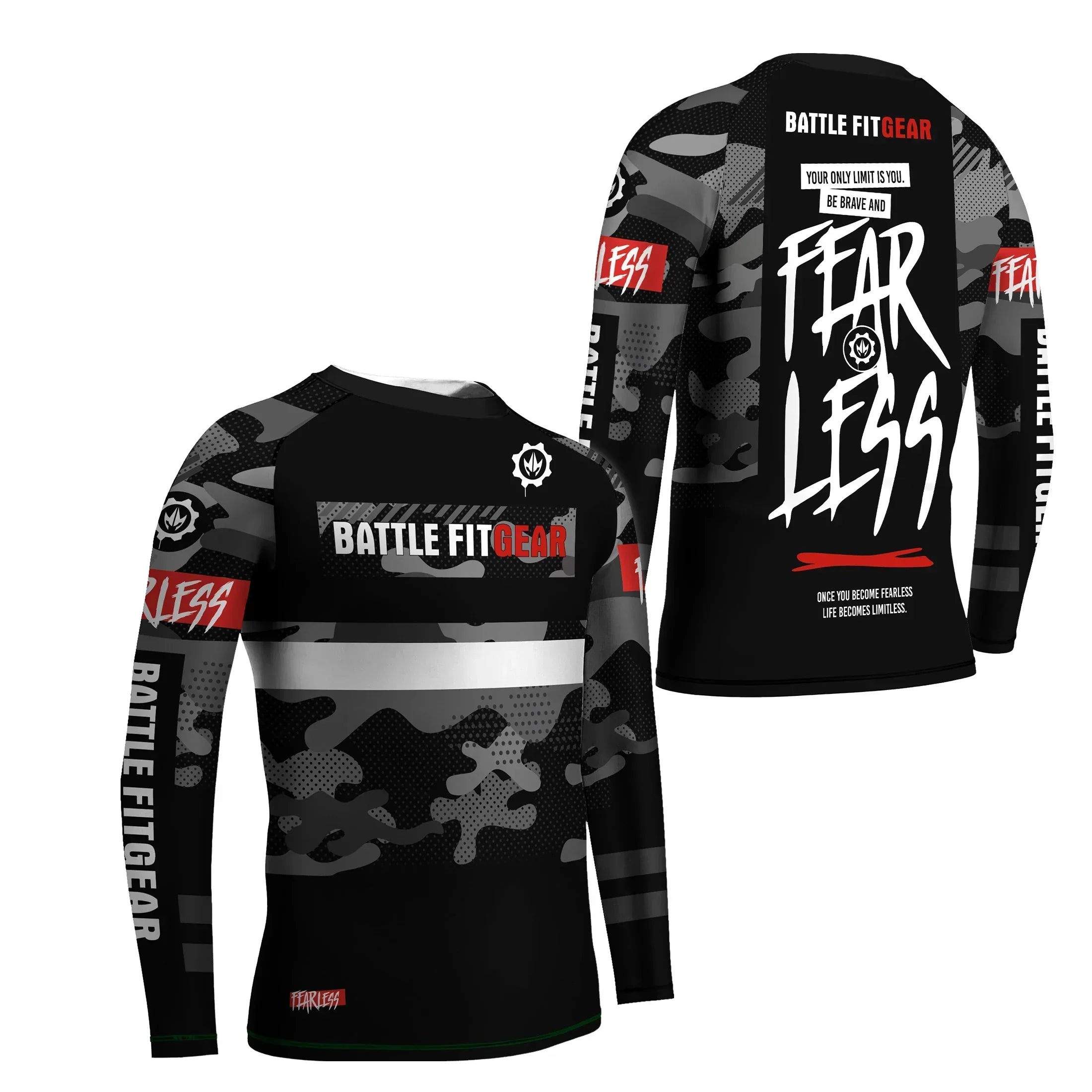 Fear Less Kids Rash Guard – Durable Sportswear for Active Kids
