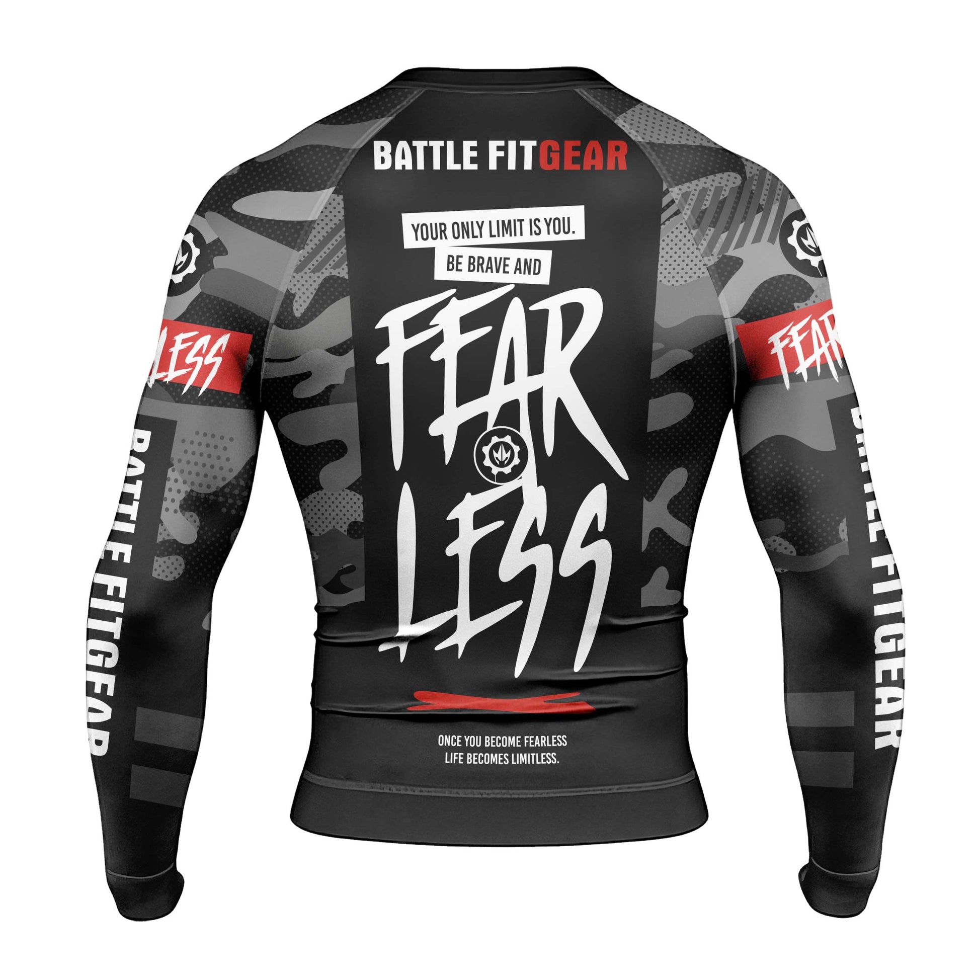 Fear Less Men's Long Sleeve Rash Guard
