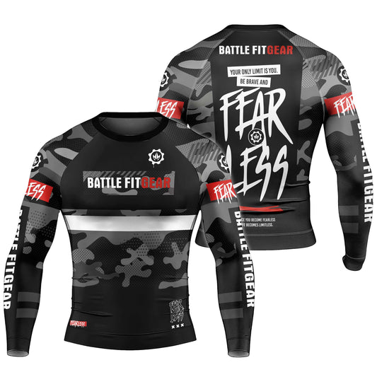 Fear Less Men's Long Sleeve Rash Guard