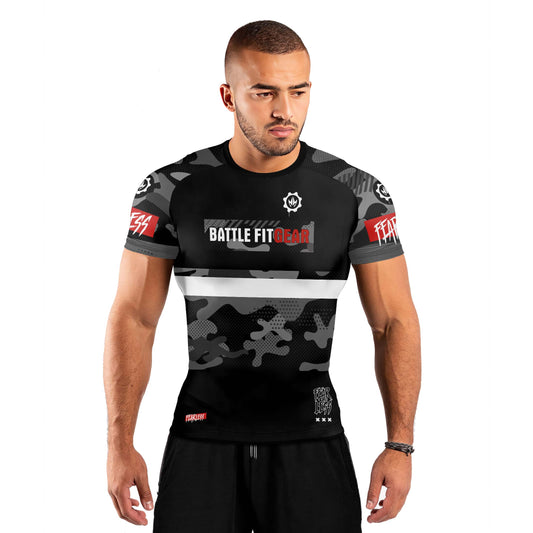 Fear Less Men's Short Sleeve Rash Guard