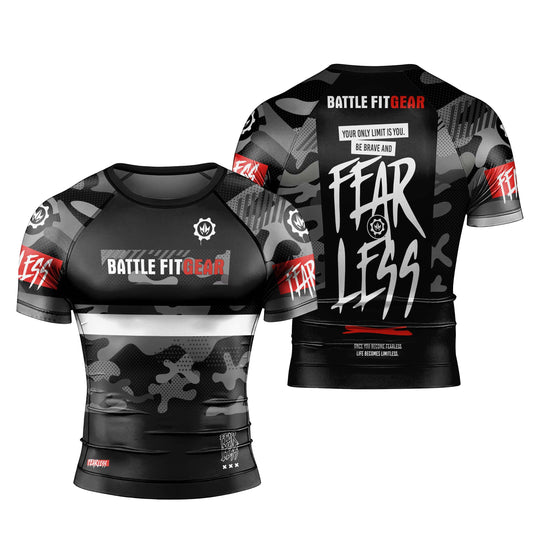 Fear Less Men's Short Sleeve Rash Guard