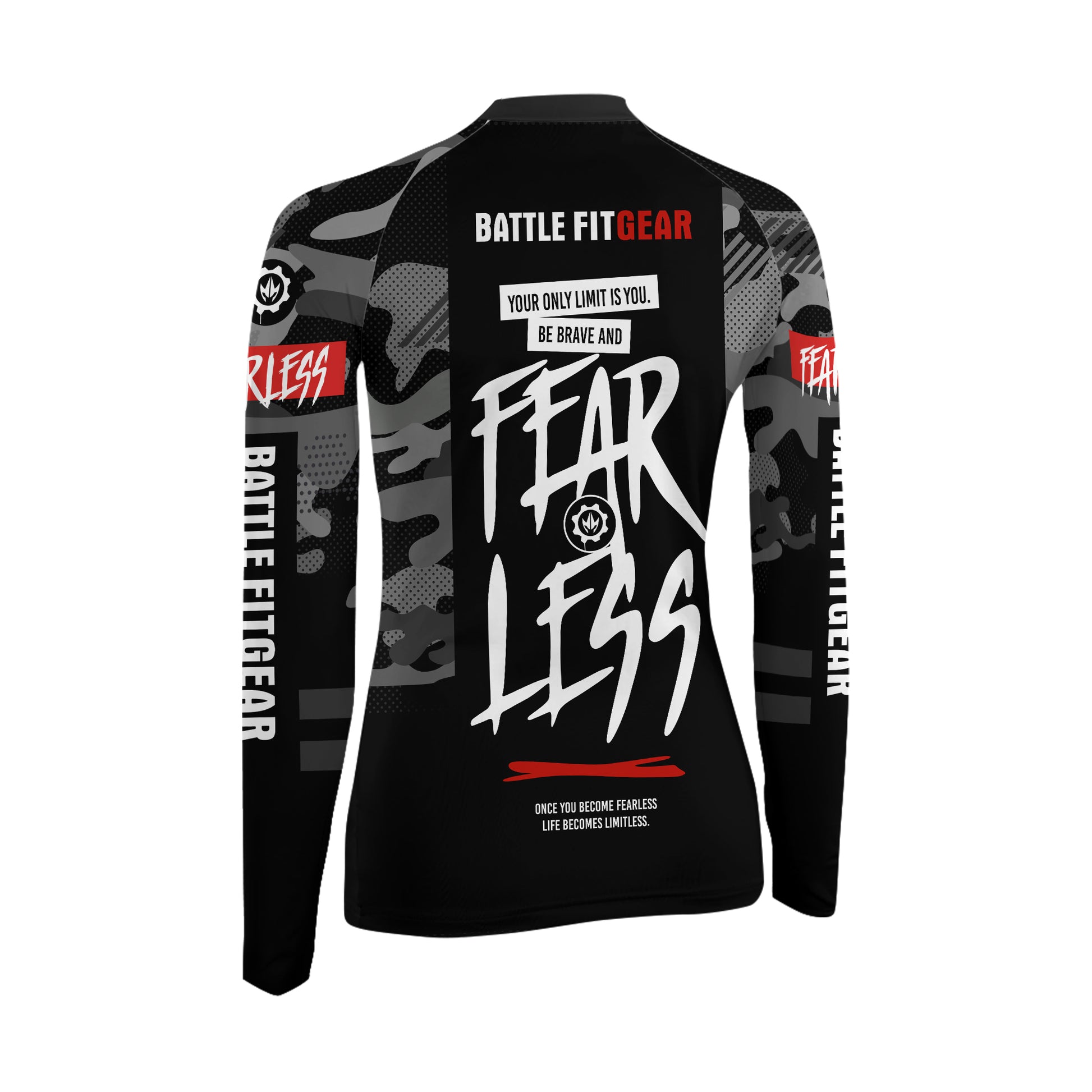 Fear Less Women's Long Sleeve Rash Guard