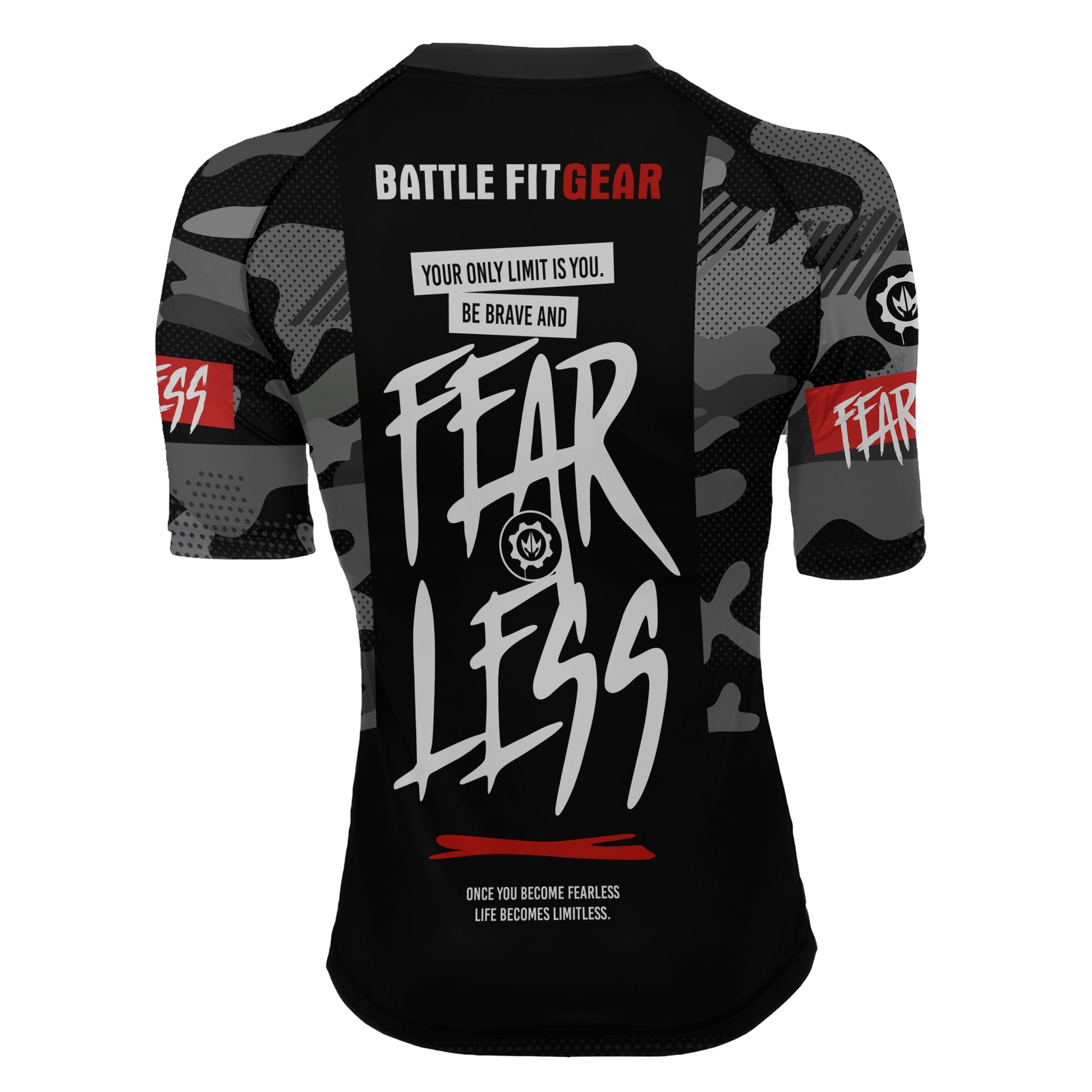 Fear Less Women's Short Sleeve Rash Guard
