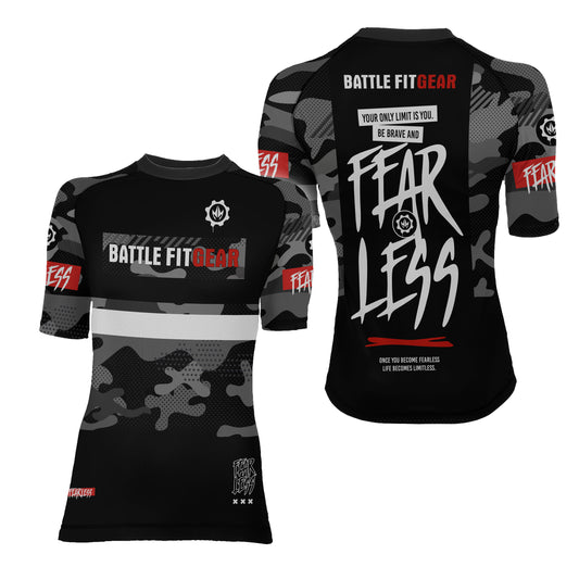 Fear Less Women's Short Sleeve Rash Guard