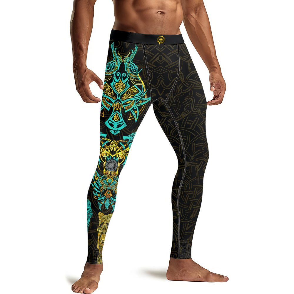 Fenrir Norse Wolf Men's Compression Leggings - BattleFitGear