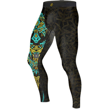 Fenrir Norse Wolf Men's Compression Leggings - BattleFitGear