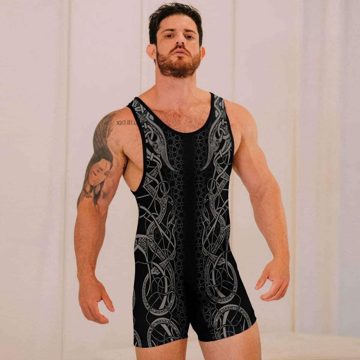 Fenrir Tattoo Viking Wrestling Singlets - BattleFitGear