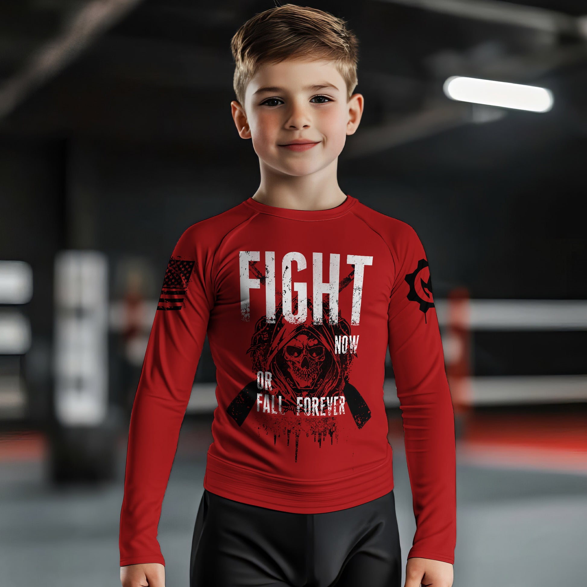 Fight or Fall Kids Rash Guard