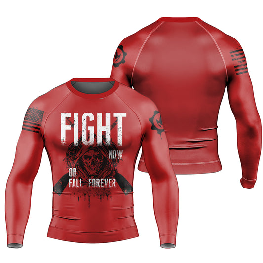 Fight or Fall Men's Long Sleeve Rash Guard