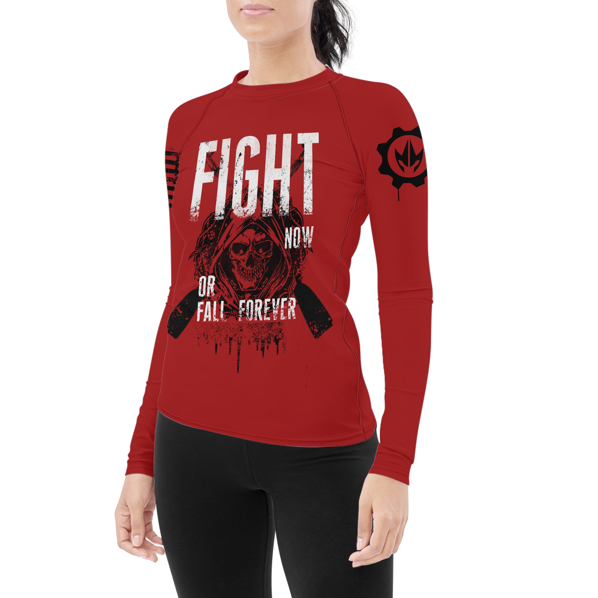 Fight or Fall Women's Long Sleeve Rash Guard